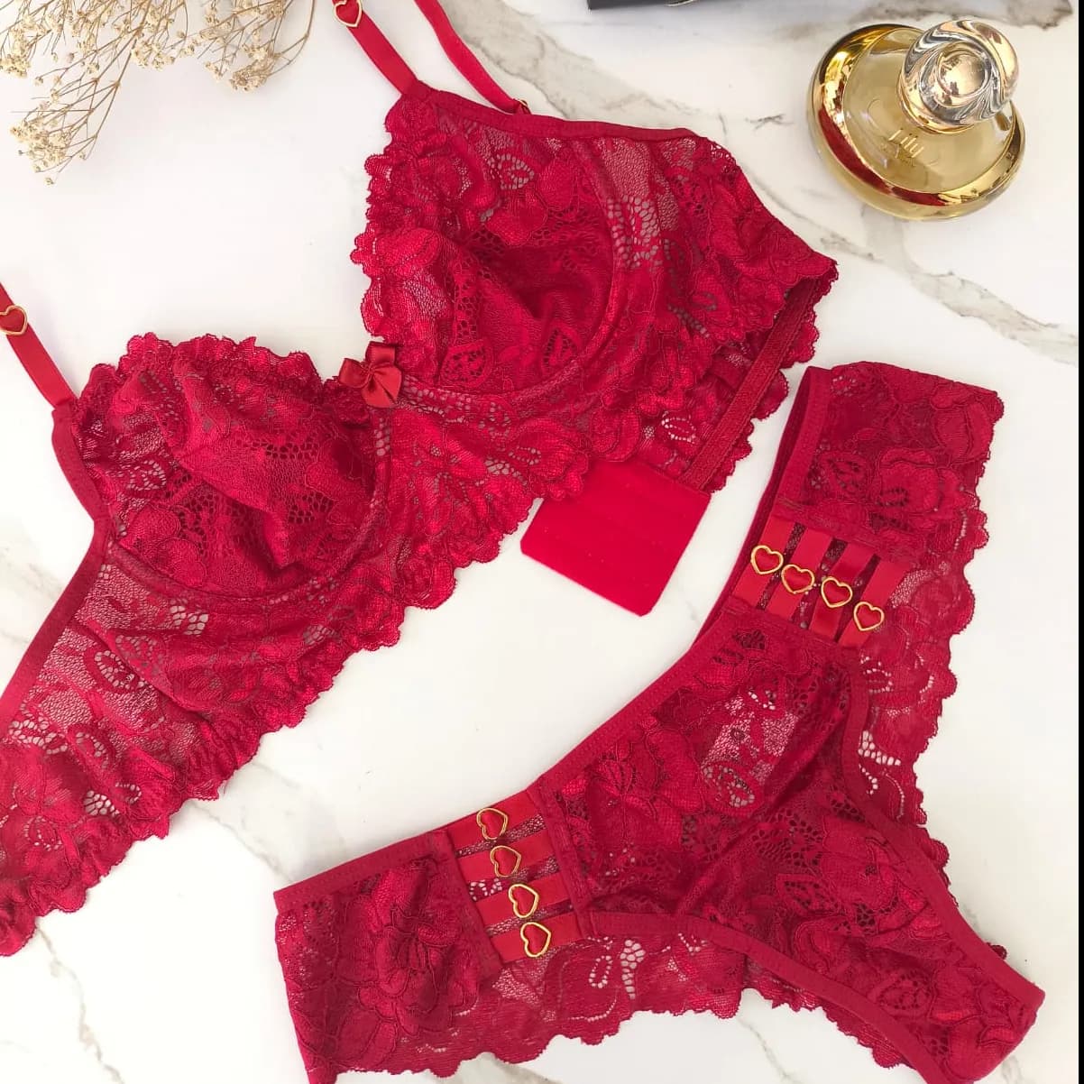 CONJUNTO SOFISTICADO ARO SEM BOJO RUBI