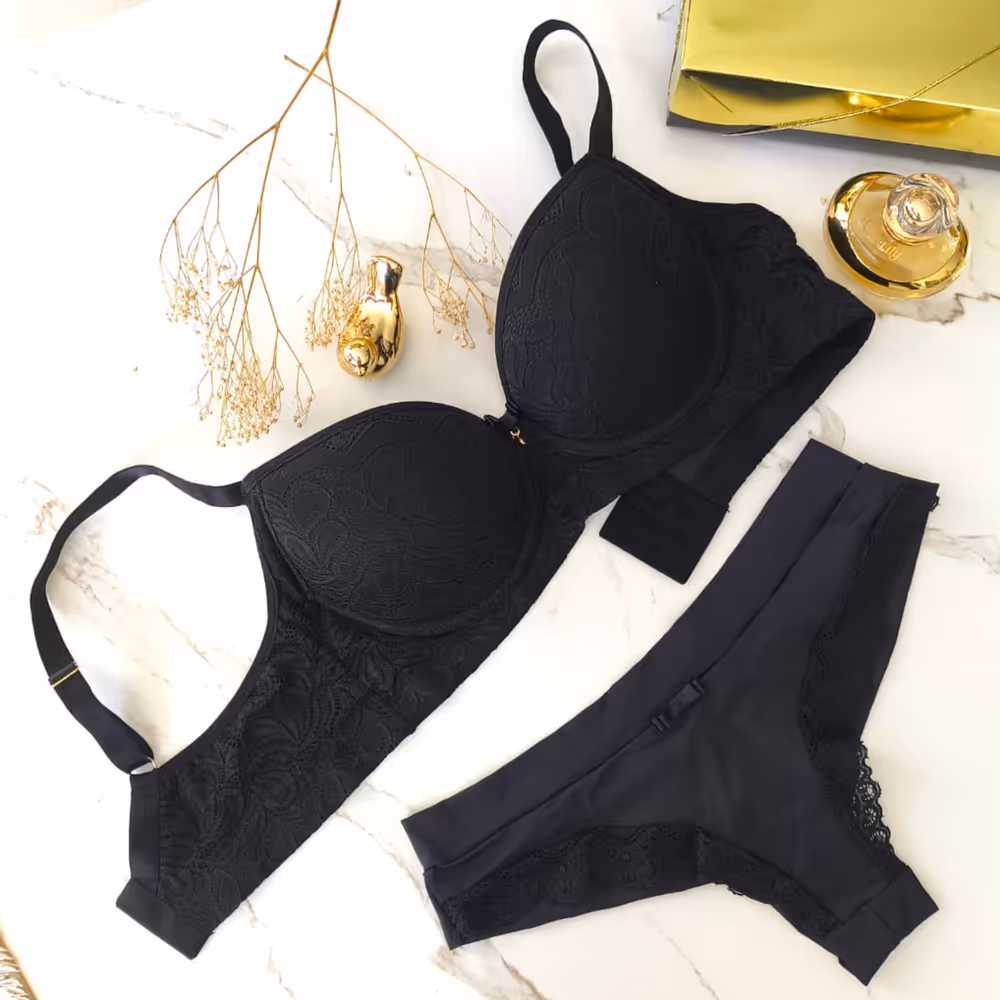 CONJUNTO PLUS SIZE REFORADO EM RENDA